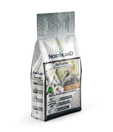 [NL-10L-AC] Northland Bentonite Clumping Cat Litter - Extra Activated Carbon [Volume - 10L]