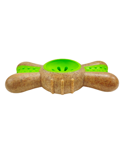 [PD-85303] Pado Bow Tie Nylon and Wood TPR Dog Treat Toy 14x6x3.5 cm