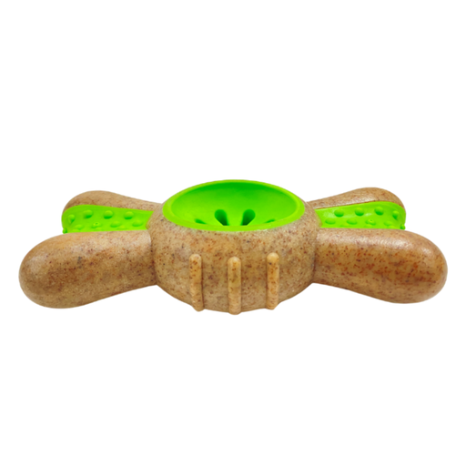 [PD-85303] Pado Bow Tie Nylon and Wood TPR Dog Treat Toy 14x6x3.5 cm