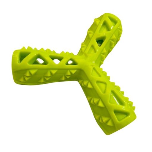 [PD-85316] Pado Triangle 3in1 TPR Rubber Dog Treat Toy With Crinkle and Squeker 14x12.2x4.1 cm
