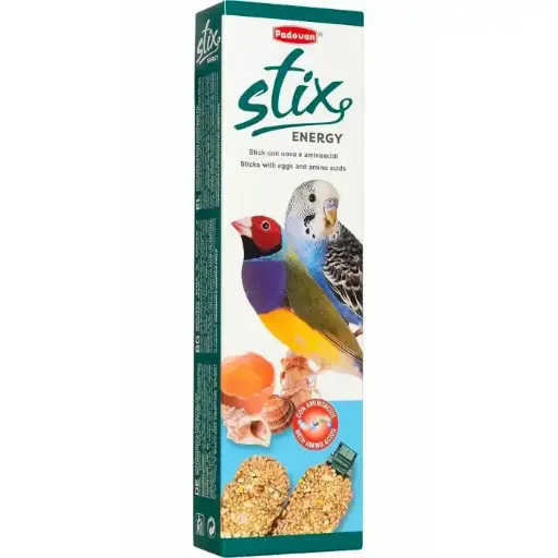 [PP00143] Padovan  Stix Energy Cocorite and Esotici (Budgies/small exotic birds)-80gm