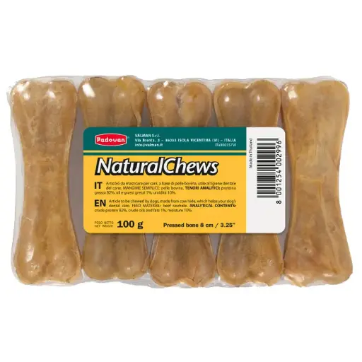 [PP00299] Padovan Natural Chews Bone[Weight - 100g, Count - 5, Size - 8cm]