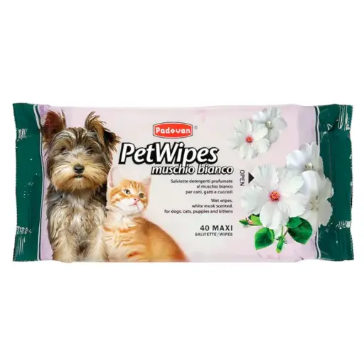 [PP00463] Padovan Pet Wipes White Musk (40 Wipes)