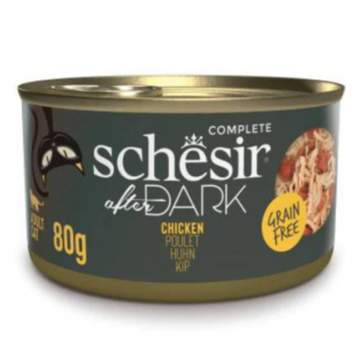 [SCINV21112003] Schesir After Dark Wholefood In Broth For Cat - Chicken 80g (Min Order- 12 Cans)