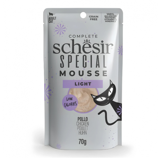 [SCINV21231104] Schesir Special Mousse (Light) For Cat - Chicken 70g  (Min Order- 12 Pouch)