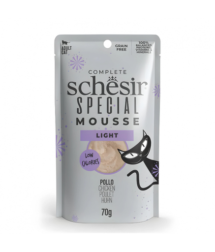 [SCINV21231104] Schesir Special Mousse (Light) For Cat - Chicken 70g  (Min Order- 12 Pouch)