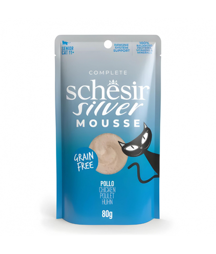 [SCINV21232004] Schesir Silver Mousse Senior Cat - Chicken 80g (Min Order- 12 Pouch)