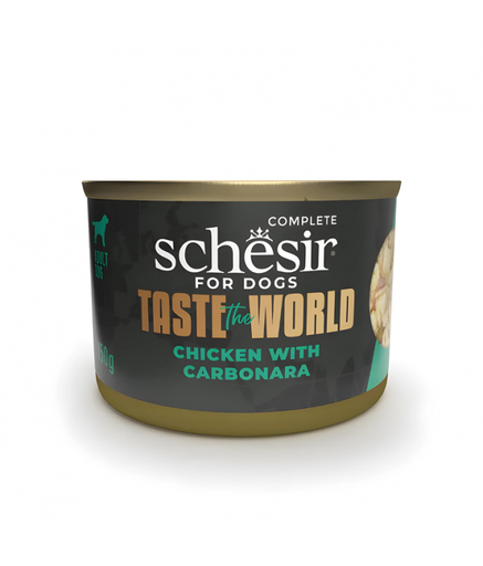 [SCINV22115003] Schesir Taste The World Dog Wholefood - Chicken With Carbonara150g (Min Order- 8 Cans)