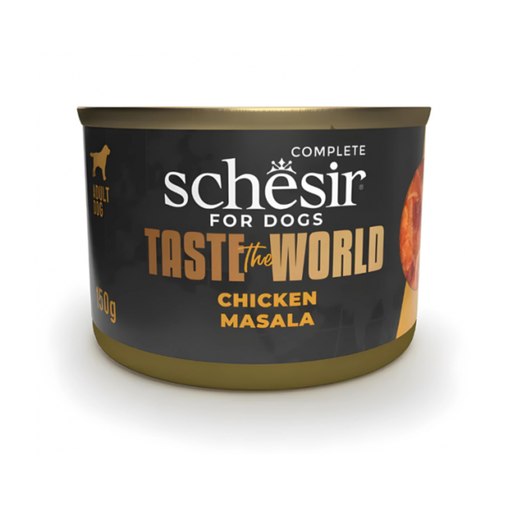 [SCINV22115403] Schesir Taste The World Dog Wholefood - Chicken Masala 150g (Min Order-  8 Cans)