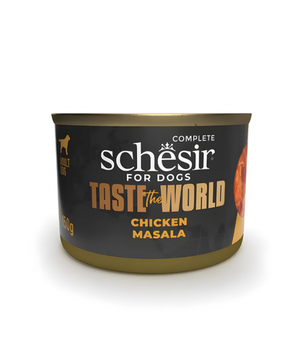 [SCINV22115403] Schesir Taste The World Dog Wholefood - Chicken Masala 150g (Min Order-  8 Cans)