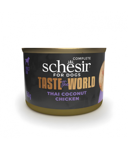 [SCINV22115503] Schesir Taste The World Dog Wholefood - Thai Coconut Chicken 150g (Min Order- 8 Cans)