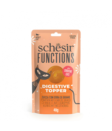 [SCINV25230104] Schesir Functions Cat Pouch Digestive Topper Pumpkin With Wheat Grass 40g (Min Order- 12 Pouch)