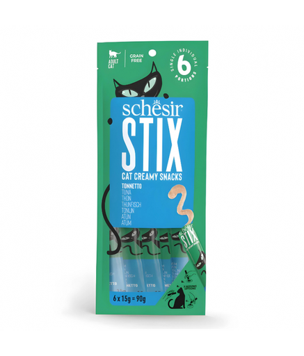 [SCINV25231204] Schesir Stix Treat For Cat In Cream - Tuna 6x15g