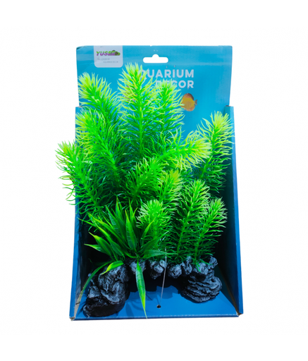 [YS-19207] Yusee  Aquarium Decoration Plant - Artificial Plant - YS-19207 -20cm[Size - M]