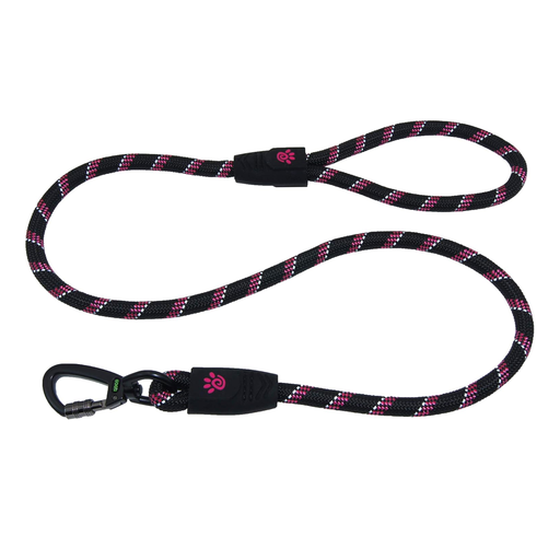 [DCROPE5060-18S] Doco 5ft Reflective Rope Leash With Click & Lock Snap (DCROPE5060)[Color - Pink, Size - S]