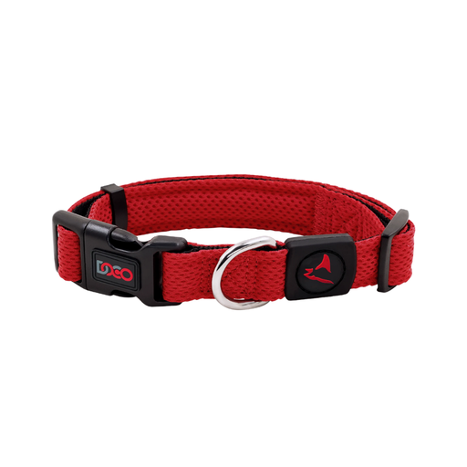 [DCA102-14L] Doco Puffy Mesh Collar (DCA102)[Color - Red, Size - L]