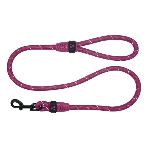 [DCROPE2048-06L] Doco Reflective Rope Leash With Plastic Encased Handle Loop (1/2" Width) - 4ft - Large[Color - Purple]