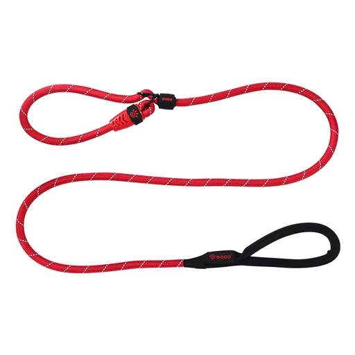 [DCROPE0027072-03S] DOCO® Reflective Rope Leash W/ soft Handle Ver.7 - Slip On Collar Leash 6ft (DCROPE0027072)[Color - Maroon, Size - S]