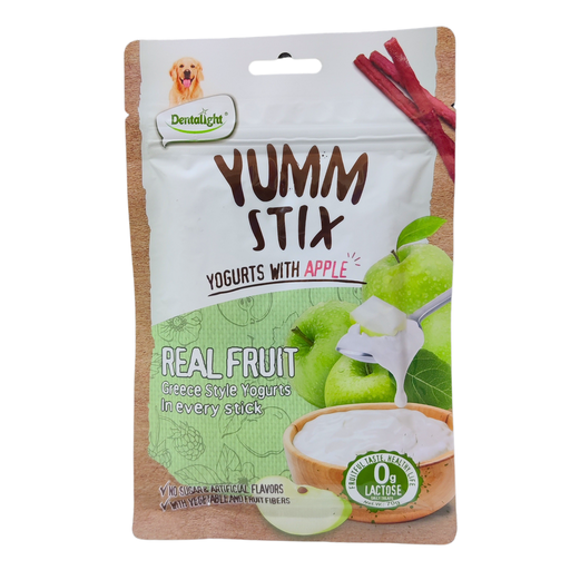 [DL11957] Dentalight Yumm Stix For Dogs-Wet & Soft - Yogurts With Apple 70g