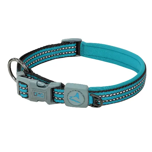 [DCV006-11M] Doco Vario O-Ring Collar With Reflective Stitching [2x44-55cm] - Light Blue