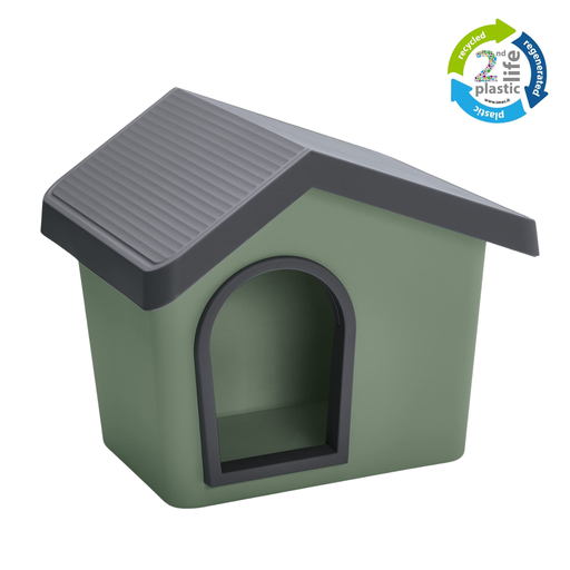 [IM17746] IMAC ZEUS 70 2nd Life Plastic Dog Kennel 72.2x61.8x62.3cm - Green