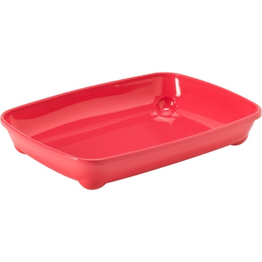 [MOD-C120-0371-0041] Moderna Arist-O-Tray-Cat Litter Tray 36.7 x 27.1 x 6.2 cm- [Color - Spicy Coral, Size - S]