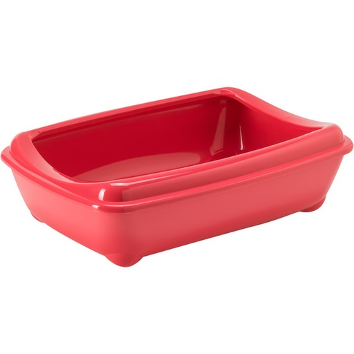 [MOD-C222-0371-0041] Moderna Arist-O-Tray-Cat Litter Tray 57.2 x 43.2 x 15.7 cm (With Rim) -Spicy Coral