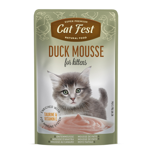 [79218978] Cat Fest Duck Mousse For Kittens 70g [MOQ:12pcs]