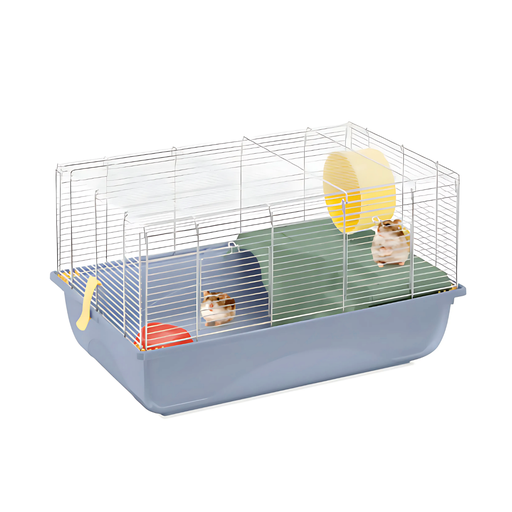 [IM07008R] IMAC CRICETI 60 "2nd life plastic" Cage 60,5x40,5x33cm for Small Pets ZINC/AVIO BLUE
