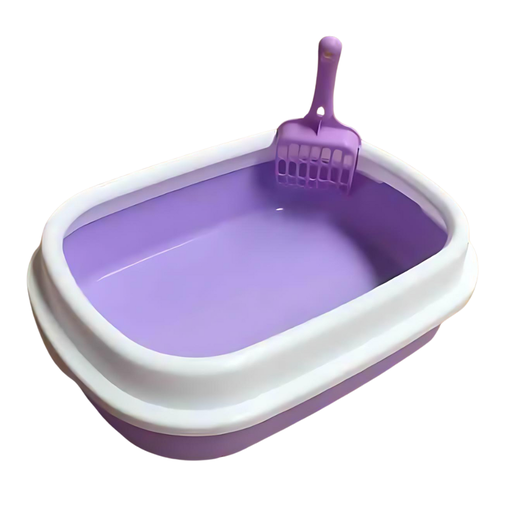 [PD-85273] Pado Cat Litter Tray Normal With Scoop 41x31x12cm - Purple