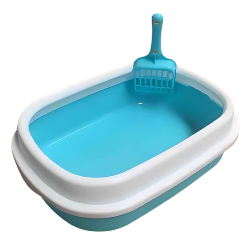 [PD-85274] Pado Cat Litter Tray Normal With Scoop 41x31x12cm - Blue