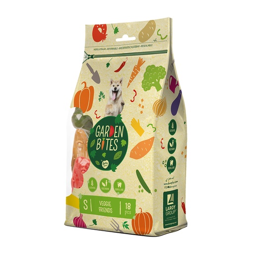 [LR11649] Duvo+ Garden Bites Veggie Friends S - 6cm -18pcs-Mixed Colors [270g]