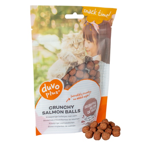 [LR15536] Duvo+ Crunchy Salmon Balls for Cats 50g