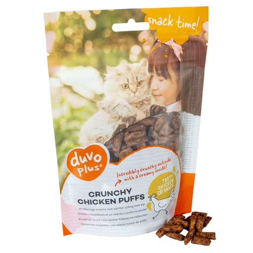 [LR15545] Duvo+ Crunchy Chicken Puffs for Cats 50g