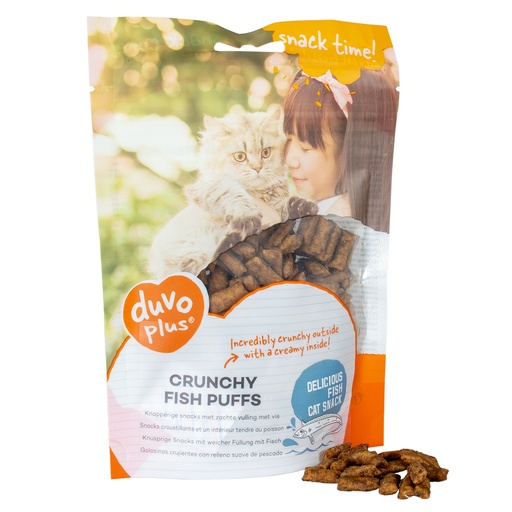 [LR15546] Duvo+ Crunchy Fish Puffs for Cats 50g