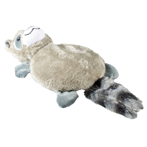 [LR15244] Duvo+ Plush Racoon Mega Squeaky Dog Toy 38x21x10cm Grey