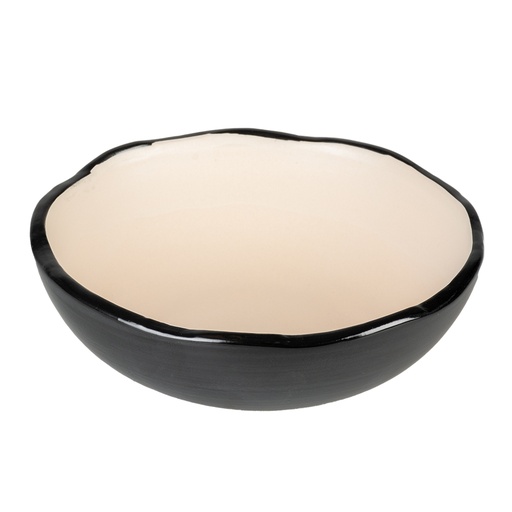 [LR15470] Duvo+ Feeding Bowl Stone Organic S - 200ml - 12x12x4cm Black/White