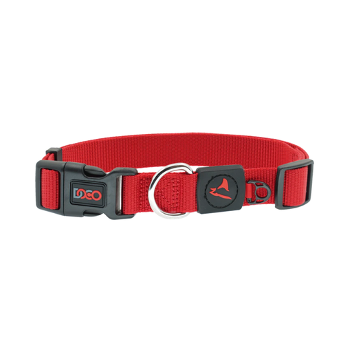 [DCSN002-03XS] DOCO® Signature Nylon Collar - 1.0 x 21-30cm [Color - Red, Size - XS]