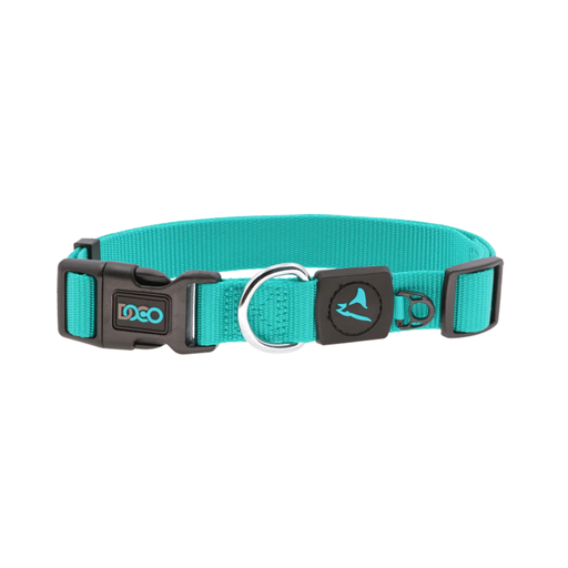 [DCSN002-11S] DOCO® Signature Nylon Collar-1.5 x 27-37cm(S)-Turquoise