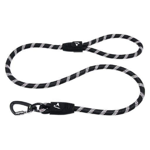 [DCROPE5060-01L] DOCO® Reflective Rope Leash W/ soft Rubber Handle Ver.5 - Click & Lock Snap Ø13mm x 150cm(L) Black