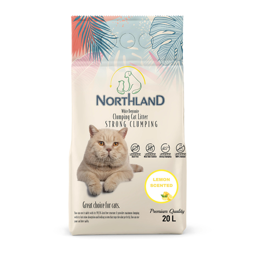 [NL-20L-LM] Northland Bentonite Clumping Cat Litter - Lemon [Volume - 20L]