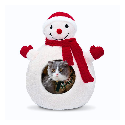 [CH-160205] Seasopet Christmas Snowman Cat House 36x36x54 cm