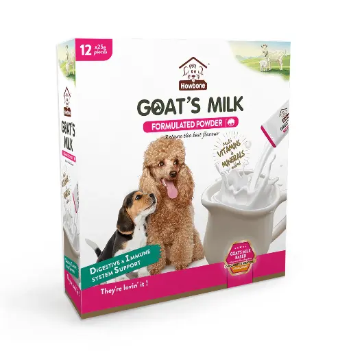 [HB04669] Howbone Dog Snack - Goat's Milk Formulated Powder (12 x25g Bags/Box)