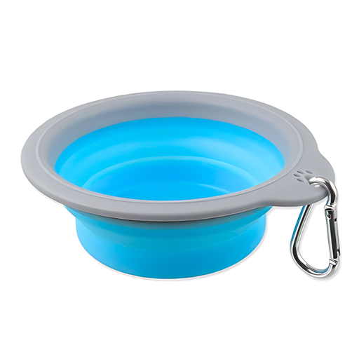 [PD-13230] Pado Adjustable Blue And Gray Bowl Large-18x16.8x(2.9-6.4cm)