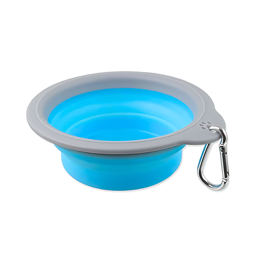 [PD-13232] Pado Adjustable Blue And Gray Bowl Small - 15x13.7x(2.2-5cm)