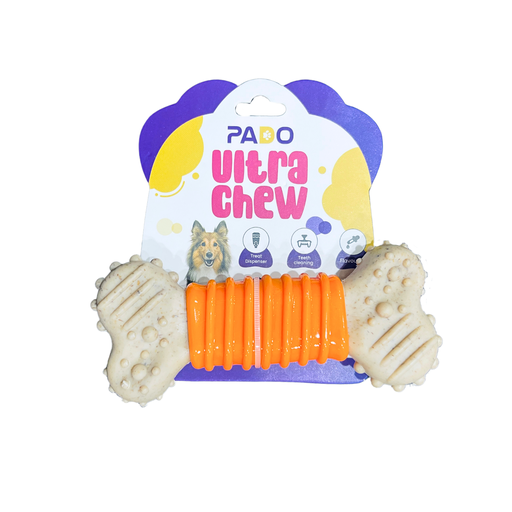 [PD-13243] Pado Orange And Brown Bone Tougher Toy S (12x5x2cm)