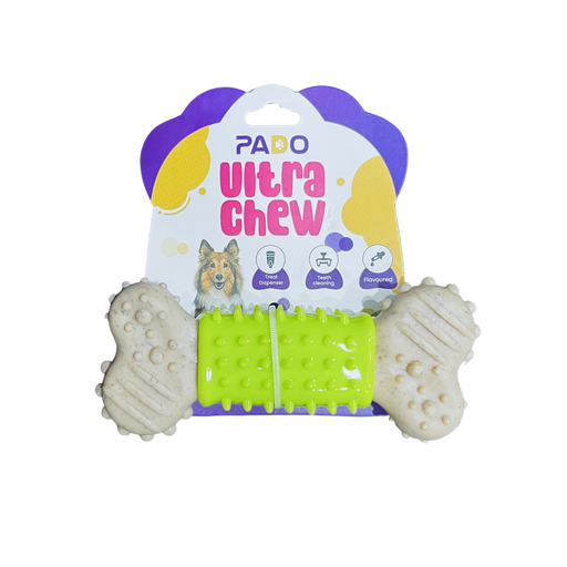 [PD-13244] Pado Green And Brown Bone Tougher Toy S (12x5x2cm)