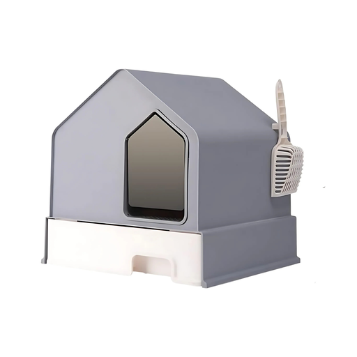 [PD-85388] Pado House Cat Litter Box  46*46*44cm- Grey