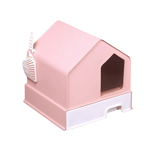 [PD-85389] Pado House Cat Litter Box 46*46*44cm - Pink