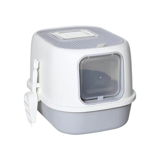 [PD-85392] Pado Open Top Cat Litter Box  40*39*52cm-Grey